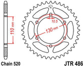 JT SPROCKETS Rear Sprocket 42 Teeth Steel Standard 520 Pitch Type 486 | JTR486.42