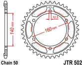 JT SPROCKETS Rear Sprocket 45 Teeth Steel Standard 530 Pitch Type 502 | JTR502.45