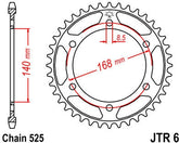 JT SPROCKETS Rear Sprocket 42 Teeth Steel Standard 525 Pitch Type 006 | JTR6.42