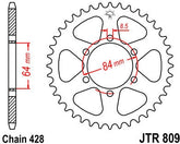 JT SPROCKETS Rear Sprocket 52 Teeth Steel Standard 428 Pitch Type 809 | JTR809.53