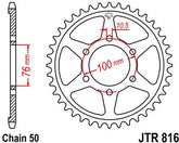 JT SPROCKETS Rear Sprocket 46 Teeth Steel Standard 530 Pitch Type 816 | JTR816.46