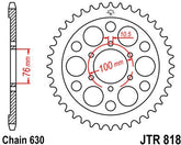 JT SPROCKETS Rear Sprocket 41 Teeth Steel Standard 630 Pitch Type 818 | JTR818.41