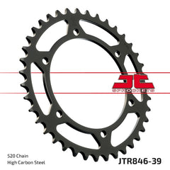 JT SPROCKETS Rear Sprocket 39 Teeth Steel Standard 520 Pitch Type 846 | JTR846.39