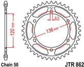 JT SPROCKETS Rear Sprocket 45 Teeth Steel Standard 530 Pitch Type 862 | JTR862.45