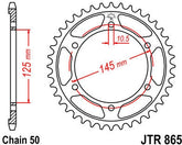 JT SPROCKETS Rear Sprocket 46 Teeth Steel Standard 530 Pitch Type 865 | JTR865.46