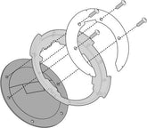 Kappa Specific flange for fitting the tank bags with TANKLOCK system | BF22K