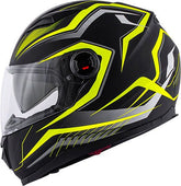 Kappa KV27 Denver Full-face helmet in thermoplastic material, Matt Black / Glossy Yellow | HKKV27FBKNY