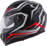 Kappa KV27 Denver Full-face helmet in thermoplastic material, Matt Black / Red | HKKV27FBKRD