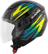 Kappa KV28 Miami Bolt Demi-Jet helmet in thermoplastic material, Black / Mix | HKKV28FBLBX