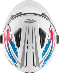 Kappa KV28 Miami Bolt Demi-Jet helmet in thermoplastic material, White / Mix | HKKV28FBLWX