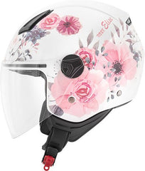 Kappa KV28 Miami Elise Lady Demi-Jet helmet in thermoplastic material, White | HKKV28FELWF