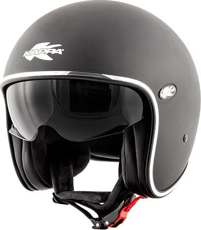 Kappa KV29 Philadelphia Basic Jet helmet in composite fibers, Matt Black | HKKV29BN900