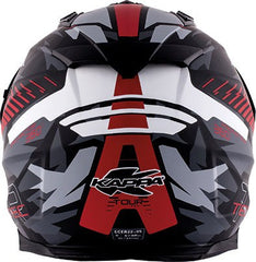 Kappa KV30 Enduro Full-face helmet in thermoplastic material, Tour Camouflage / Red / Glossy Black | HKKV30FCMRW