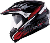 Kappa KV30 Enduro Full-face helmet in thermoplastic material, Tour Camouflage / Red / Glossy Black | HKKV30FCMRW