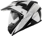 Kappa KV30 Enduro Flash Full-face helmet in thermoplastic material, White / Black | HKKV30FFHWB
