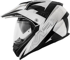 Kappa KV30 Enduro Flash Full-face helmet in thermoplastic material, White / Black | HKKV30FFHWB