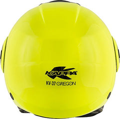 Kappa KV37 Oregon Jet helmet in thermoplastic material, Neon Glossy Yellow | HKKV37BG126