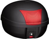 Kappa Top-case, capacity 28 ltr, black colour, with red reflector | K28BAS