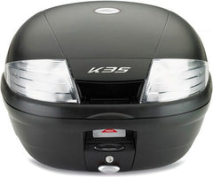 Kappa Top-case, capacity 35 ltr, black colour, with transparent reflectors | K35NT