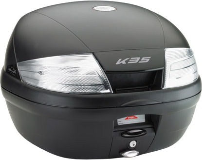 Kappa Top-case, capacity 35 ltr, black colour, with transparent reflectors | K35NT