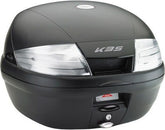 Kappa Top-case, capacity 35 ltr, black colour, with transparent reflectors | K35NT