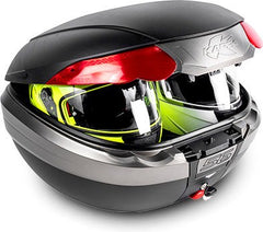 Kappa 55/56 ltr top-case with red reflectors, black embossed | K56N