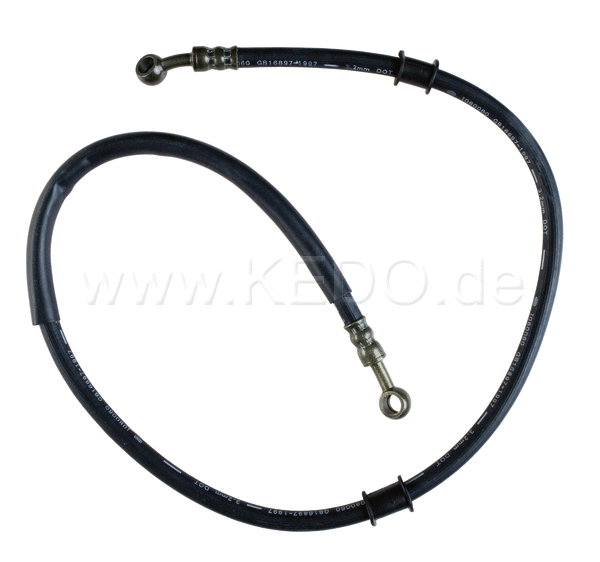 Kedo Replica Brakeline, 980mm, fittings 10/30 ° angled (DOT approved, SAE J1401, matching banjo bolt see Item 29447) | 10082