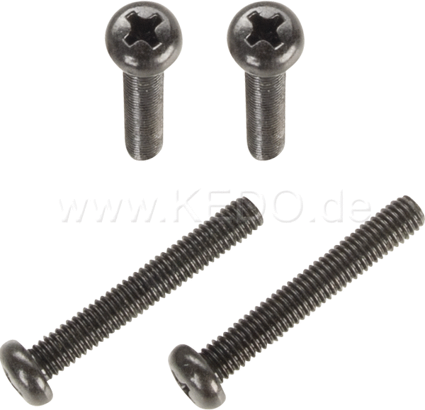Kedo Bolt-Set for Handlebar Switch Housings, 4 Pcs Phillips Head M5, Black | 10290