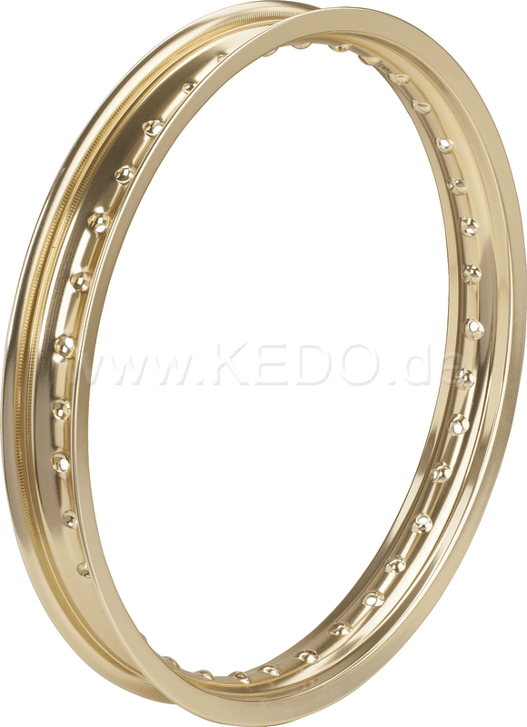 Kedo Replica Aluminum Rim 1.85x18 "Shiny Gold Anodized, Drilled | 10294G