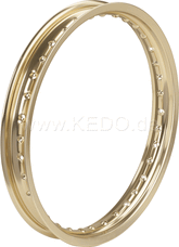 Kedo Replica Aluminum Rim 1.85x18 "Shiny Gold Anodized, Drilled | 10294G