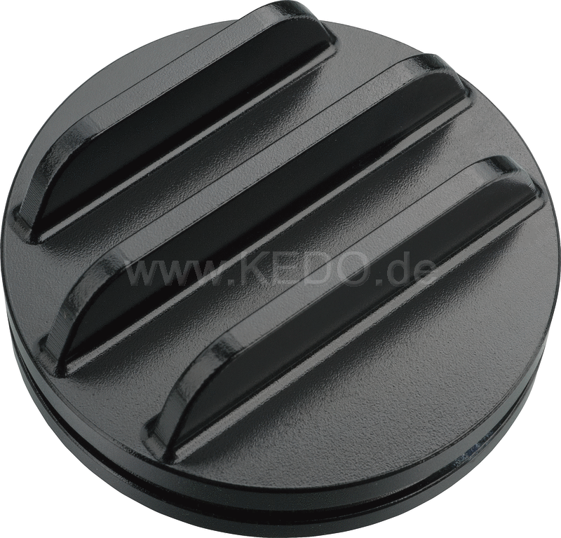 Kedo dummy plug for TDC Viewer 'Vintage', with cooling fins, black anodized aluminum | 20074B