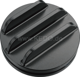 Kedo dummy plug for TDC Viewer 'Vintage', with cooling fins, black anodized aluminum | 20074B