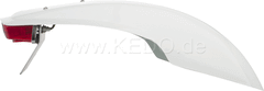 Kedo SuperMoto Rear Fender, White (Red Taillight, Street Legal) | 20078