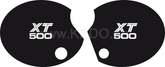 Kedo Side Cover Decal Set 'XT500', 1 Pair Right & Left, lettering similar to 1980 TT500 US model | 20112