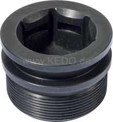 Kedo Fork leg top groove aluminum black anodized, CNC milled, one piece, OEM reference # 1U6-23111-M1, AF19 | 21036RP