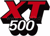 Kedo Fuel Tank Emblem / Logo 'XT500', red / white / black, 1 piece, OEM Reference # 4E5-24161-10 | 21161