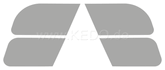 Kedo Side cover sticker set, silver (2x2 pieces, suitable for Item 22419), high-quality weatherproof adhesive foil | 21212S
