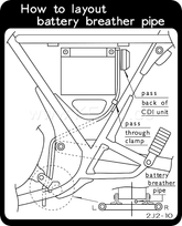 Kedo Indicating Label for Battery pants Laying (Side cover LH / inner) | 21283