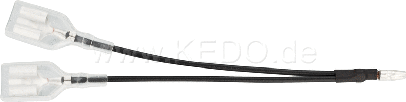 Kedo Ground Distributor Japan Plug to 4x Japan socket, 0.75qmm, lenght approx. 14cm, black (universal, E.G. for central ground point taillight / indicator) | 22036