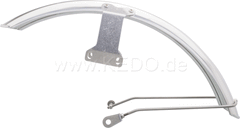 Kedo 19 "aluminum front fenders 'Long', Blank, incl Brushed aluminum brackets | 22095RE
