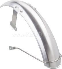 Kedo 19 "aluminum front fenders 'Long', Blank, incl Brushed aluminum brackets | 22095RE