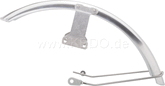 Kedo 19 "aluminum front fenders 'Long', Blank, incl Brushed aluminum brackets | 22095