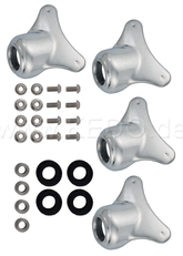 Kedo Mounting Kit for Rear Fender aluminum including 4 brackets, Rubbers and Bushings | 22105