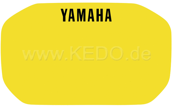 Kedo Decal Headlight fairing, yellow with black YAMAHA logo (HD quality with protective laminate), suitable for items 29112RP / 29467RP / 29468RP | 22106G