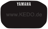 Kedo Decal Headlight fairing, black with white YAMAHA logo (HD quality with protective laminate), suitable for items 29112RP / 29467RP / 29468RP | 22106S