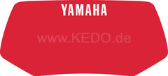 Kedo Decor for Head Light Cover, red with white lettering YAMAHA (HeavyDuty quality with protective laminate) | 22107R