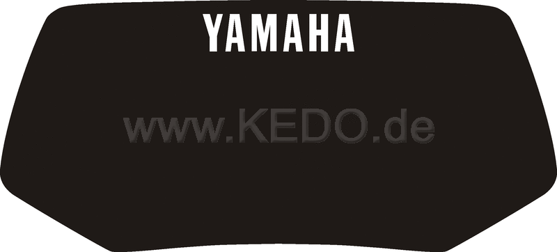 Kedo Decal for Headlight fairing, black with white lettering YAMAHA (HeavyDuty quality with protective laminate) | 22107S