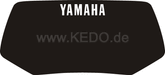 Kedo Decal for Headlight fairing, black with white lettering YAMAHA (HeavyDuty quality with protective laminate) | 22107S