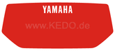 Kedo Decal Headlight Mask, red with white lettering YAMAHA (HeavyDuty quality with protective laminate) fits item 29451 / 29451RP / 28656 / 28656RP | 22111R