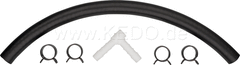 Kedo HD Low Pressure Hose between Fuel petcock and Low Pressure Connection at Carburettor, including 4 Clamps and 90 ° PVC adapter. | 22220